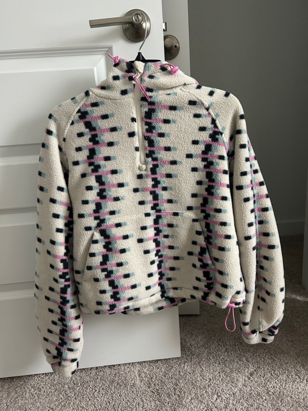 OUTDOOR VOICES | PrimoFleece 1/4 Zip Fleece Jacket Ecru Blizzard